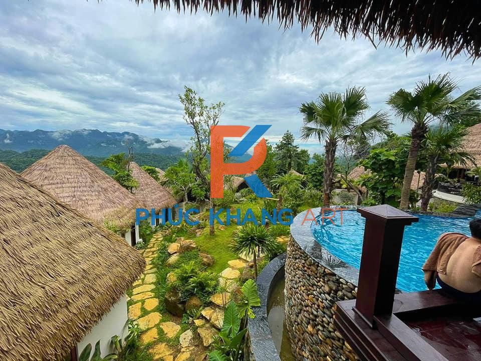 Dự án thi công nhà tre mái lá ebino pu luong resort thanh hóa phúc khang art